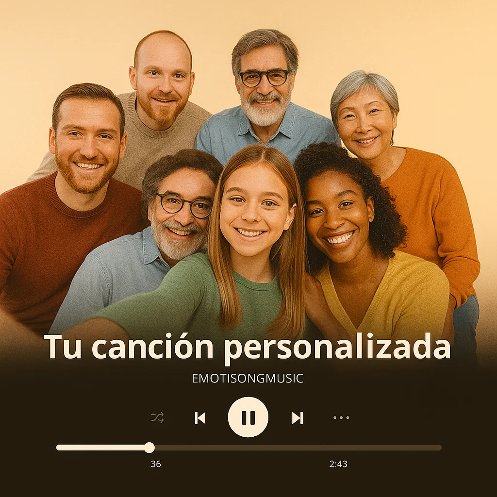 Maqueta de una canción personalizada en un reproductor de música